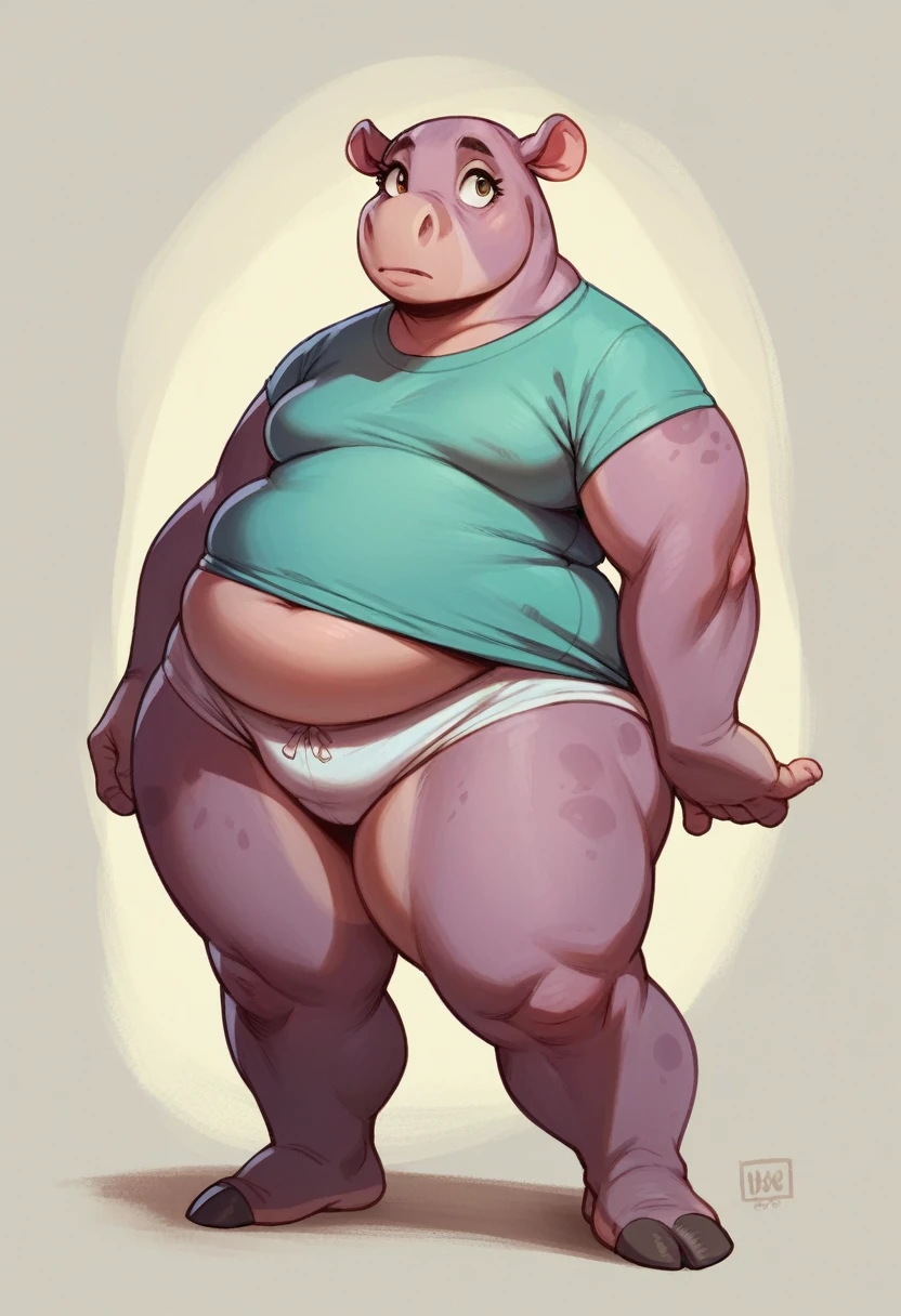 By sunibee, bbw,hippo, standing,staring at viewer, big booty