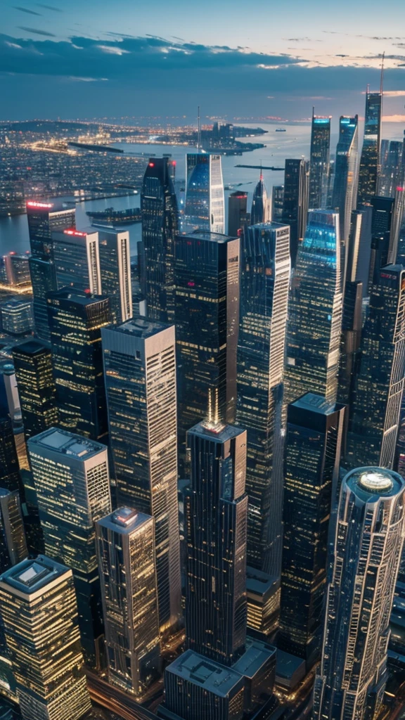 8K HD quality,City high-rise buildings scenery
