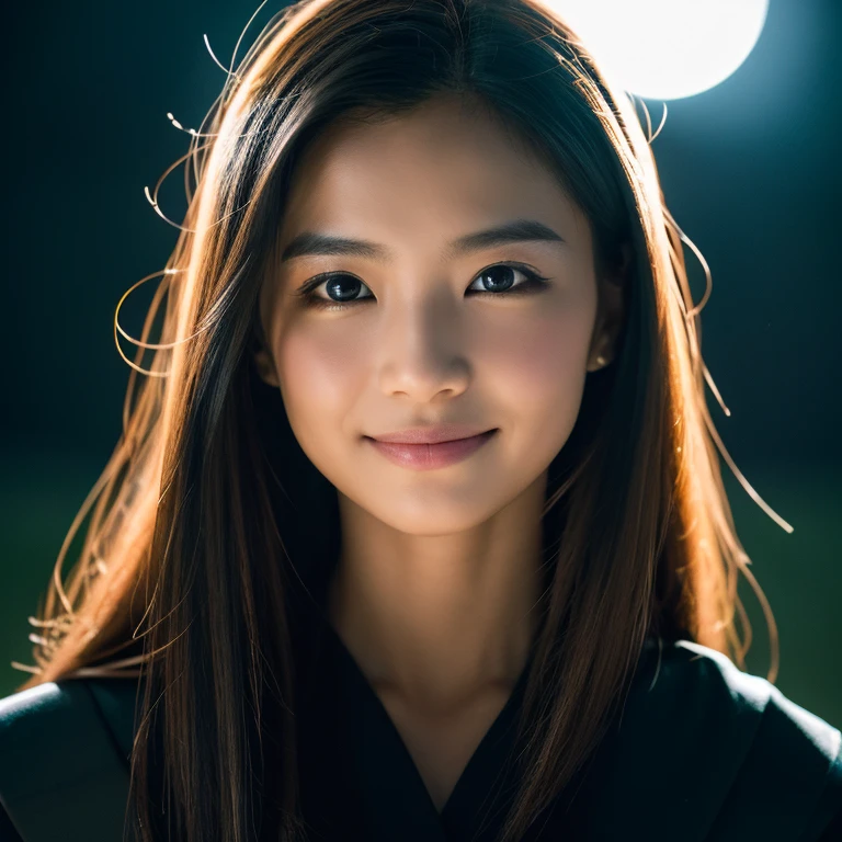 Highest quality, realistic epic, ((in the pitch black darkness :1.4)), ((Portrait:1.5)),(background: dark ) high contrast ,glorious picture, lowest lux, lighting Iace, she's comIortable, Doesn't wear anything. , Looks incredible, (8K, raw image, Highest quality),(realistic epic:1.5), woman, Iace,(ดวงตาที่มีdetails:0.8),(looking at camera:1.4), (Highest quality), ( high contrast, deep shadow),detailsที่ซับซ้อน,cinema,((skin:1.4)), (long dark hair:1.3), long hair, tangle ,(HDR:1.5),details, color, superior quality, Masterpiece, raw image (20 years old, look at viewer), beautiIul, (สวมเสื้อcolorเหลืองธรรมดา,), perIect, natural, perIect composition, Portrait, perIect Iace, smile expression, Attractive eyes, detailsที่สดใส, tight lips, (detailsskinสูง),, (colorฟ้า: 0.6), (sell: 0.8), (gory: 0.7), key illumination , (backlight: 0.5), Medium depth oI Iield, canon 5d, 50 mm lens, I/4 apertures, (มีdetailsมาก, detailsที่ซับซ้อน), sharp Iocus, soIt color, 8K, nonsense, 80mm, dark background, photography, smile, Pine, Iilipina, moderate ,