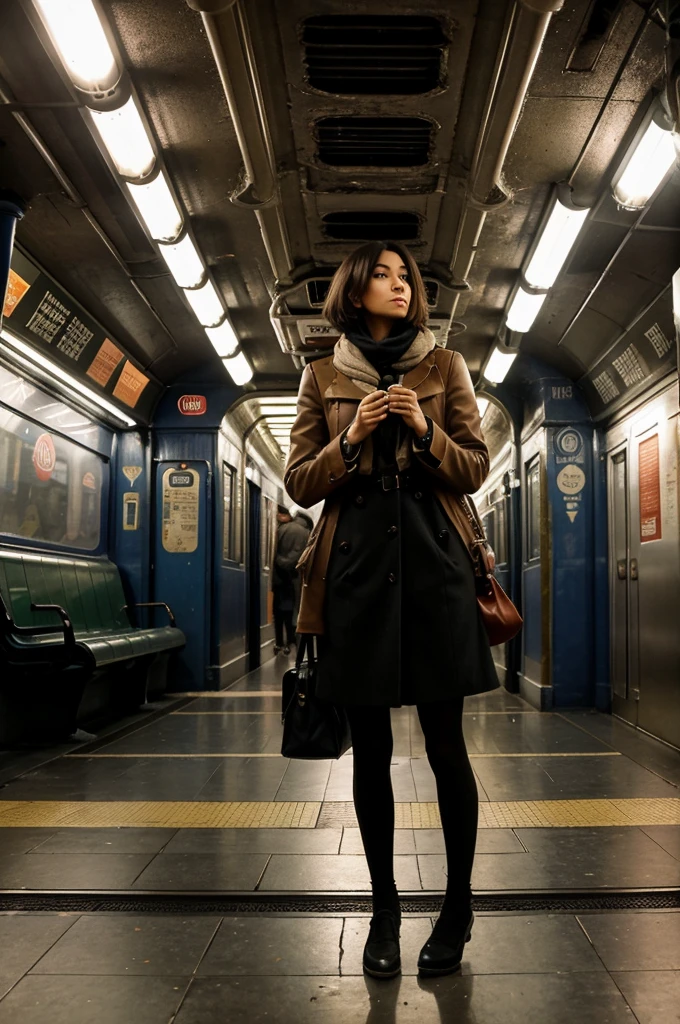 In the heart of a bustling city, there was an old subway station that echoed with the rhythm of hurried footsteps and the rumble of trains. One evening, as the commuters rushed home, a hauntingly beautiful melody began to fill the air.