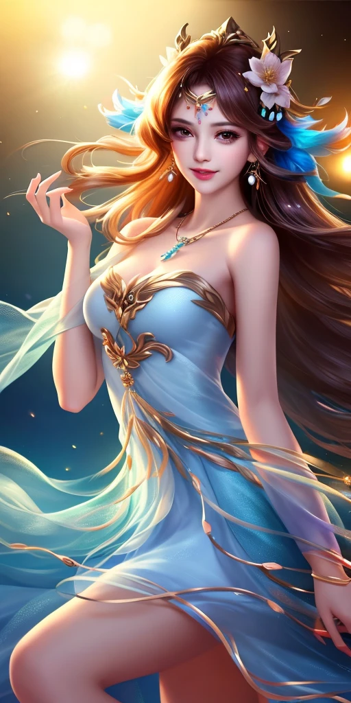 best quality, masterpiece, highres, 1girl, transparent silk china dress, beautiful face, hair ornament, looking at viewer, smile, closed mouth,lips, dress,hair ornament, necklace, jewelry, long hair, earrings, Beautiful face,upon_body, tyndall effect,photorealistic, dark studio, rim lighting, two tone lighting,(high detailed skin:1.2), 8k uhd, dslr, soft lighting, high quality, volumetric lighting, candid, Photograph, high resolution, 4k, 8k, Bokeh  