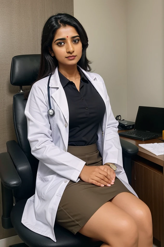 A doctor uniform and the title on the uniform 'Psychologist Dr Priyanka Paul '
