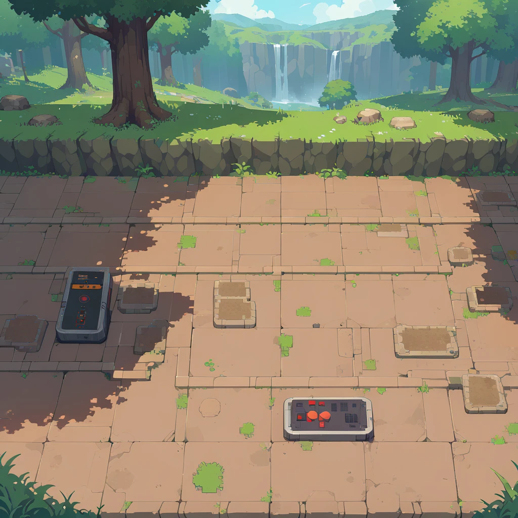 retro video game style,pixelated pastel colors,8-bit characters,blocky shapes,sharp lines,detailed shading,classic gaming vibe,nostalgic atmosphere,classic arcade games,masterpiece:1.2,ultra-detailed,illustration style, 2d texture, stone texture, 4 k seamless mud texture, video game texture, dirt texture, tileset, game tiles, grass, 3/4th perspective trees, tileable cliff formations, tileable cliff texture, 3/4th perspective forest, topdown view, game texture, game art, dirt, , tileable texture, top down view, 3/4th perspective