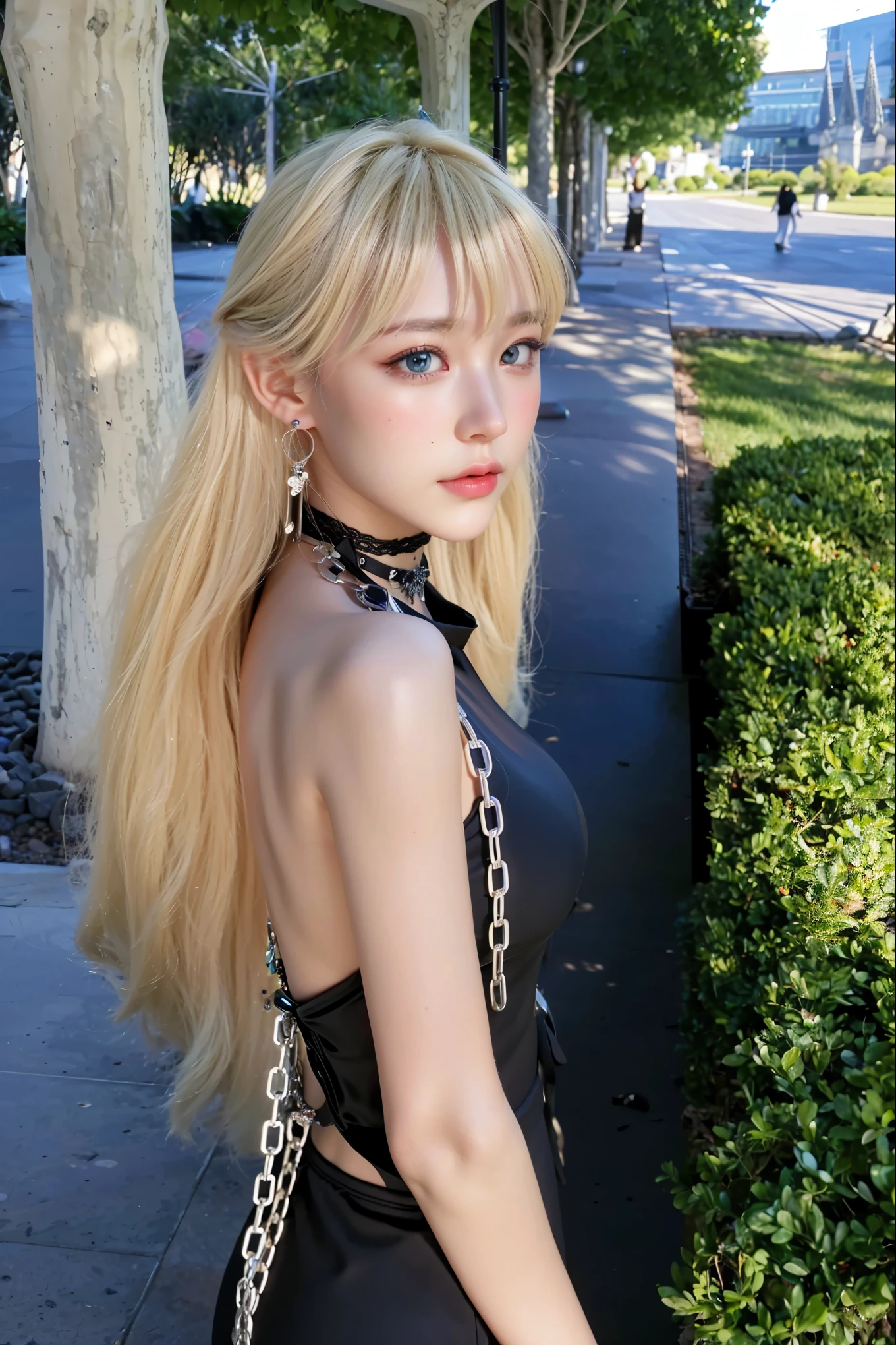 Game Art，Best image quality，Maximum resolution，8K，(A bust photo)，(portrait)，(Head close-up)，(Rule of Thirds)，Unreal Engine 5 rendering works，20 year old girl，((Queen))，The eyes are very detailed，(Large Breasts)，Elegance and nobility，Light，Light线追踪，Game CG，((3D Unreal Engine))，OC rendering reflection mode，4K，Ultra-clear，Sensual，Translucent lace，Fair and plump figure，Pretty Face，Light泽凝胶涂层，身着华贵礼服的Queen，Crystal Gem Crown，Necklace jewelry，blue eyes，The tattoo is very three-dimensional，Gorgeous and intricate tattoo designs，Ultra-clear portrait，Sexy body，Temple Princess，Sapphire eyes，Fine gold and diamond jewellery，Luxurious jewelry，Wearing diamond gemstone jewelry，Gorgeous jewelry all over the body，Pearl Necklace，breasts   symmetrical，Expose the side
