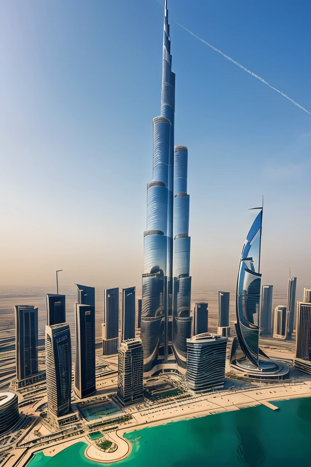 Burjh khalifa ai image or real image burjh khalifa