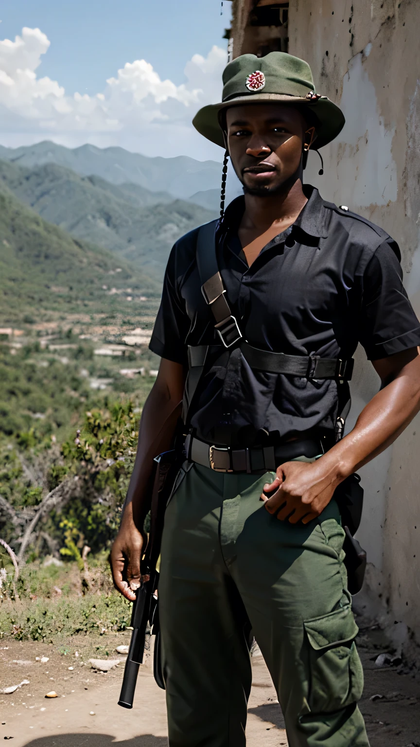 Realistic HD Haitian soldier