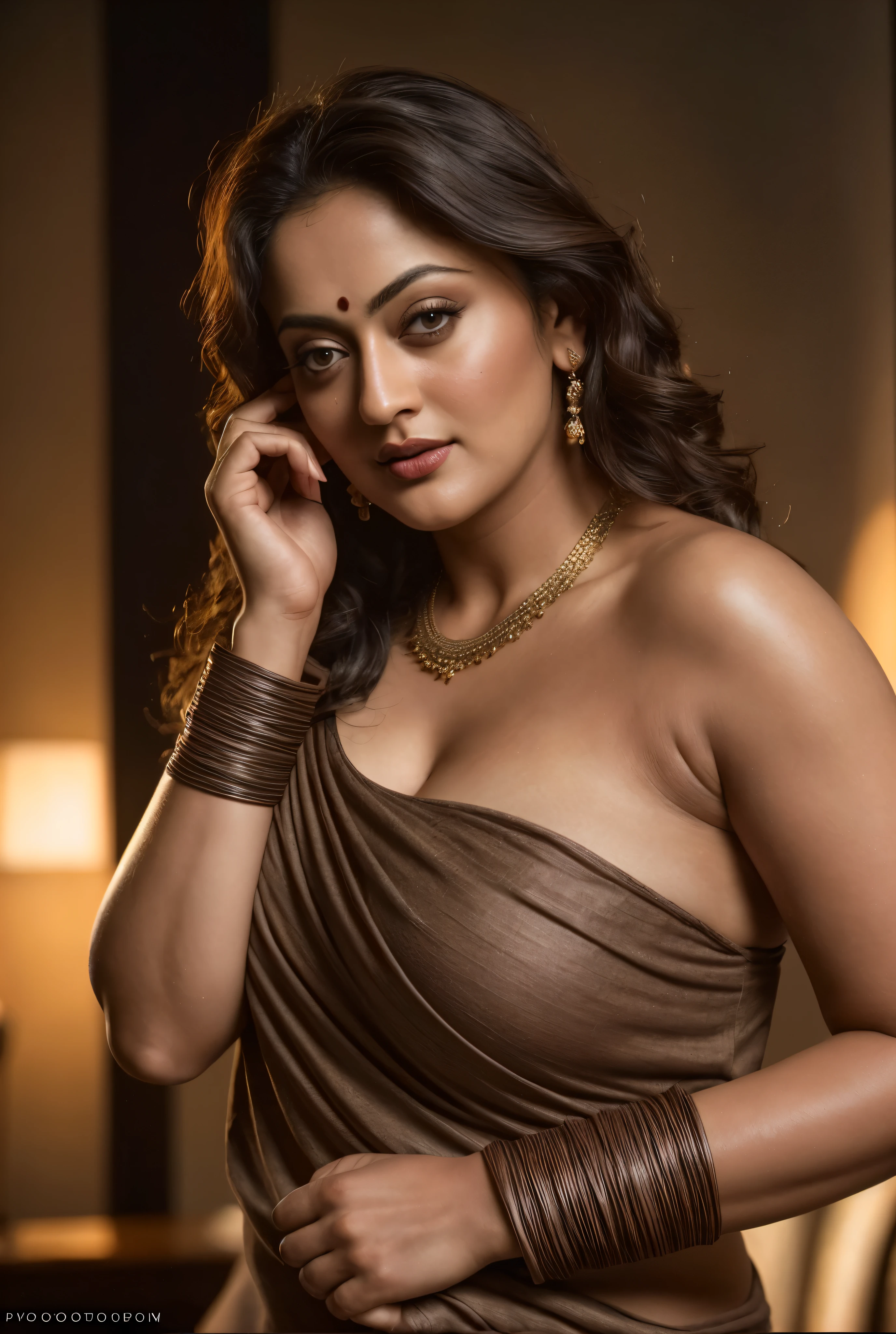 50yo mature MILF Anushka Shetty,((best quality)), ((masterpiece)), ((realistic)), eye kajal, eye liner, mascara, light red lips, curvy hot mommy figure, sensual Beauty, provoking body, extreme sweat, sweat soaked skin, slight stretch marks, alluring figure, bulging figure, thick charming lady, curvy, thick navel, full figured woman, eye kajal, massive breast, full body, styled hair, pierced eyes, female face,royal aura, trend on artstation , sharp focus, studio photo, intricate detail, very detailed, detailed eye, illustration, very detailed, sharp focus, digital render, professional, 4k