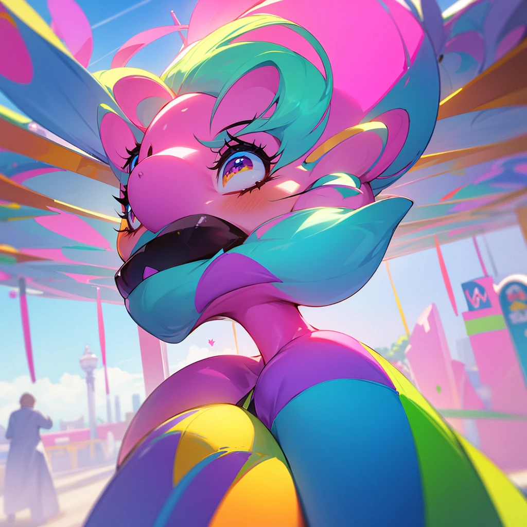 Create a beautiful fair with vivid colors during the day 