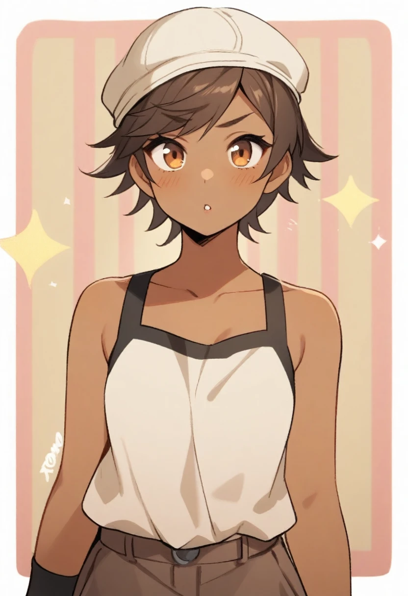 1 girl, (dark skin tone:1.1), tomboy, 