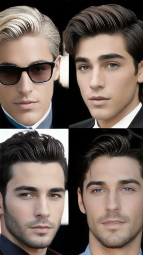 group of jewish heartthrobs focus on face.