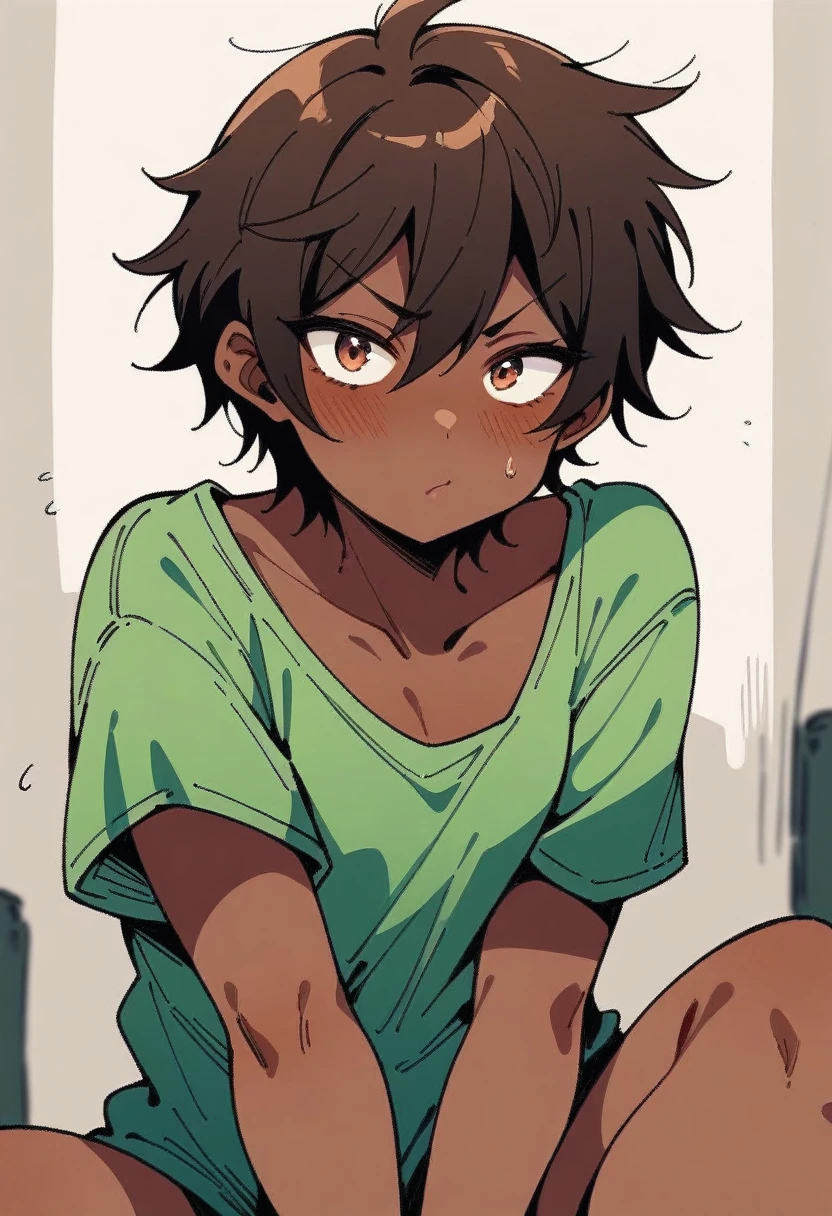 Masterpiece, best quality, absurdes, very aesthetic, 1 girl, (dark skin tone:1.1), tomboy,