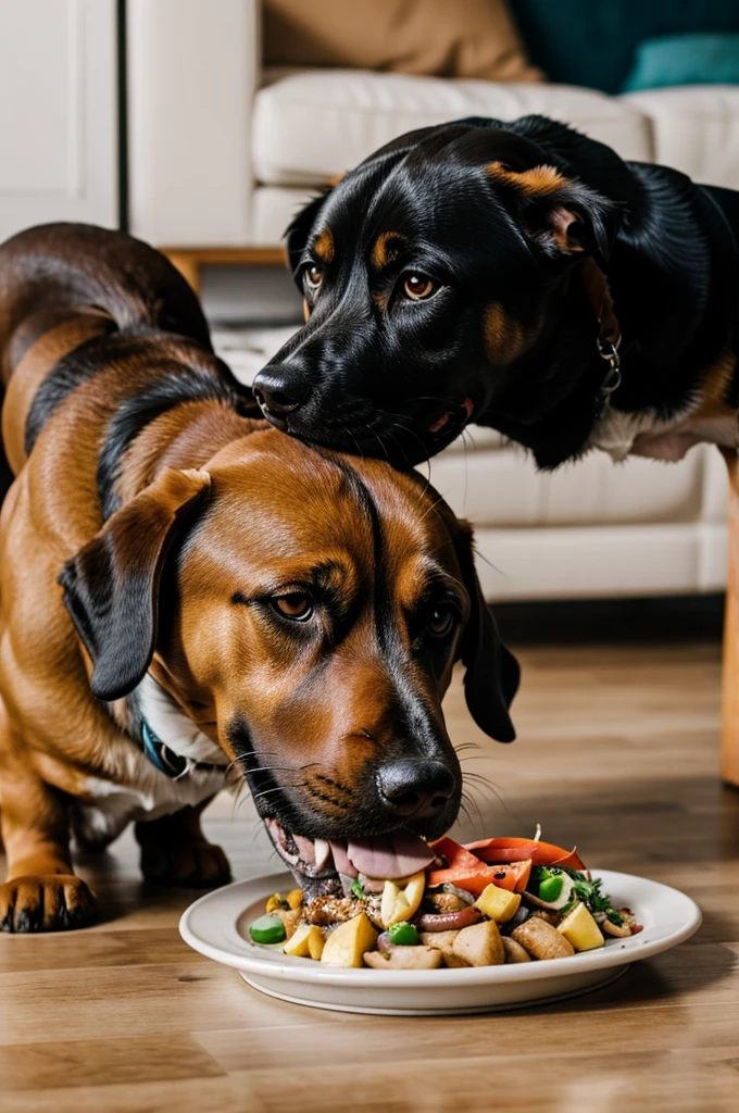 dog eating
