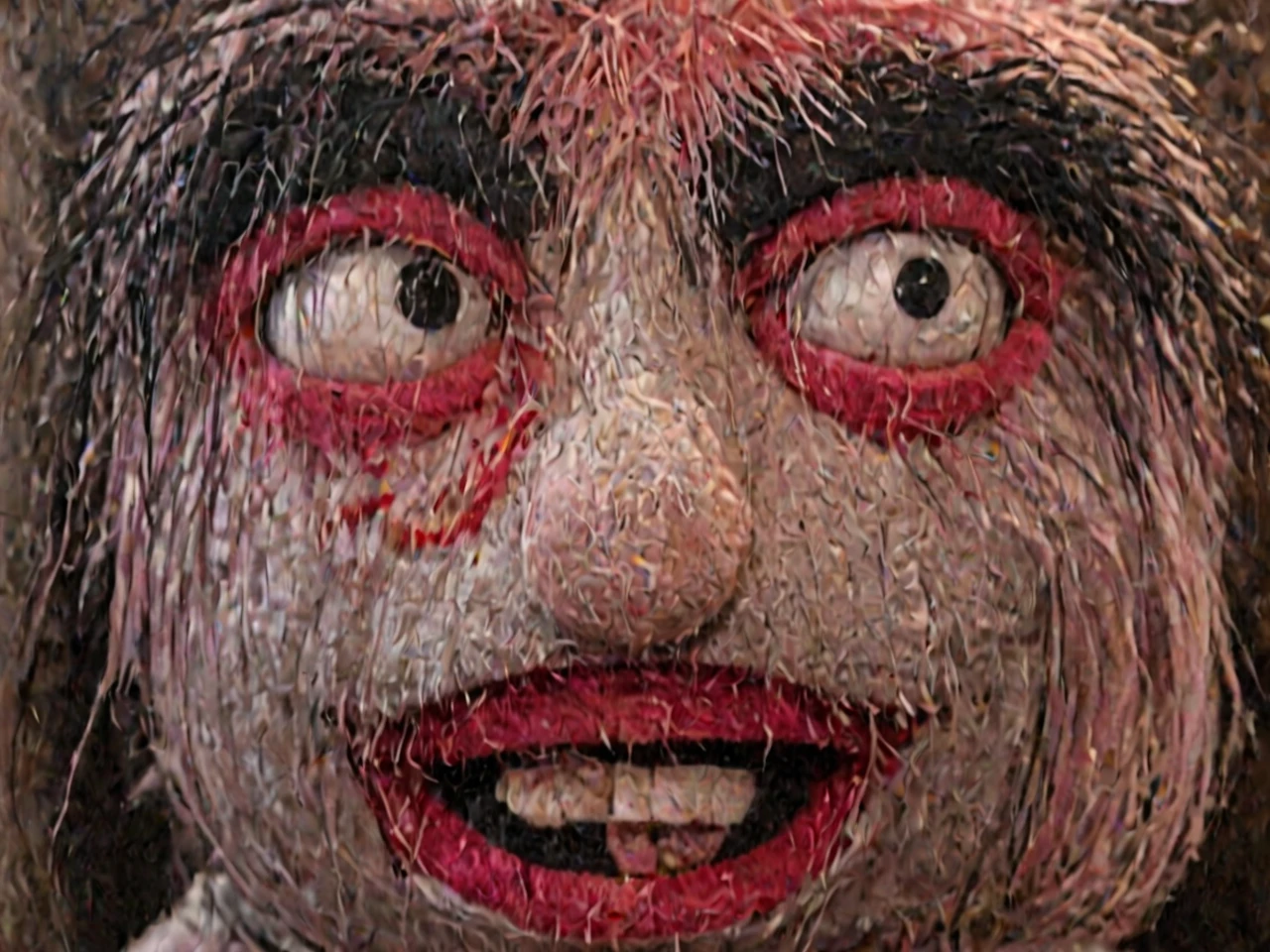 cursed photo of a monster, irrealistic composition with multiple perspectives, ugly, nightmare