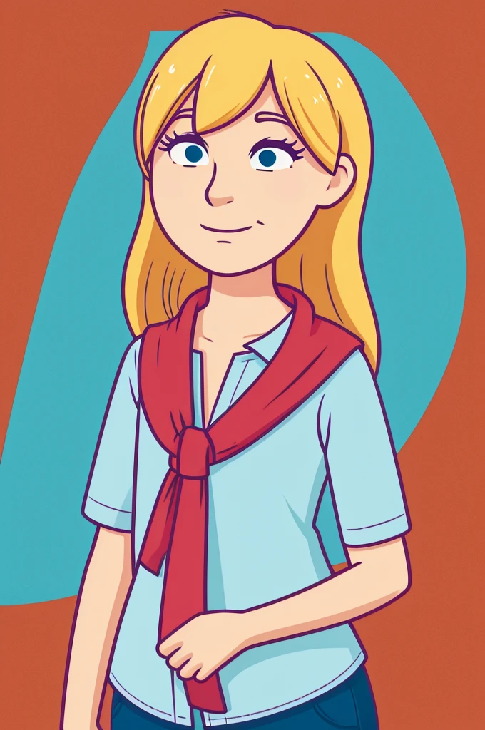 An M as a person in a cartoon