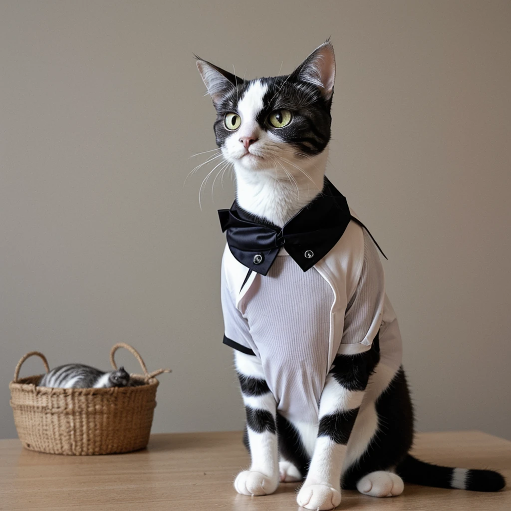 cat in bird outfit
