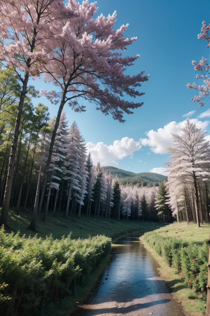 Image of an anime-style forest landscape