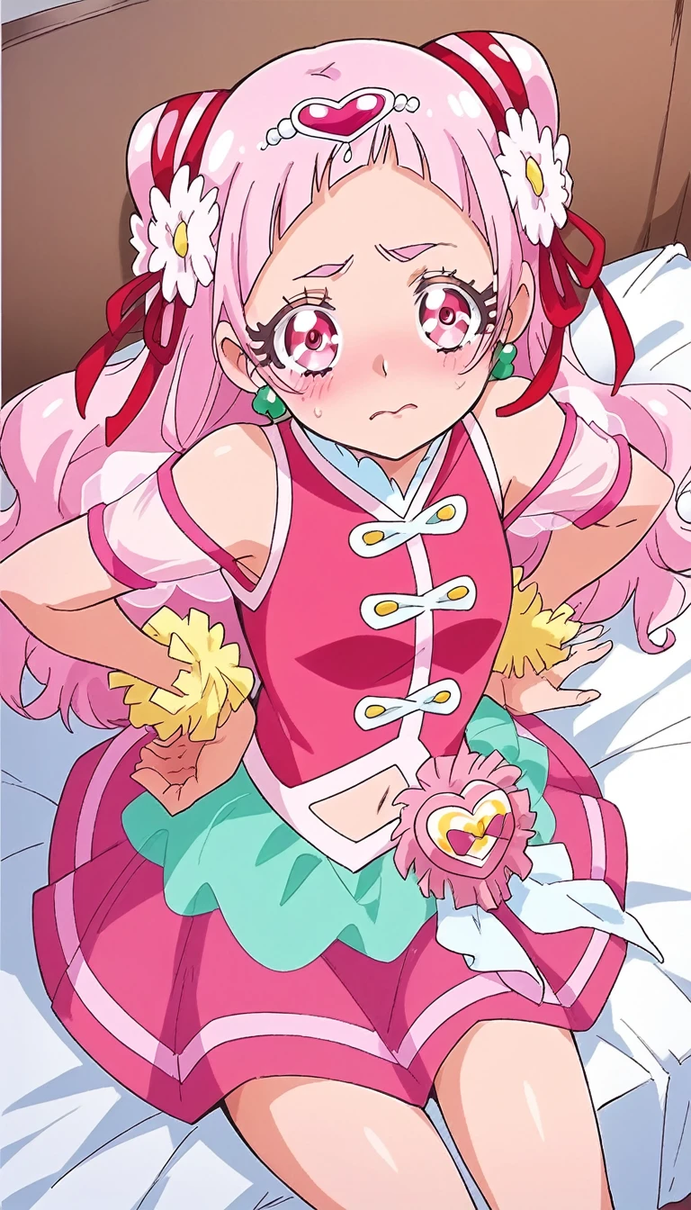 score_9, score_8_up, score_7_up, cure yell, rouge lips ,painful face ,struggling, standing, battle in school,restrained ,strangling from behind , human monster, grabbing, asphyxiation
