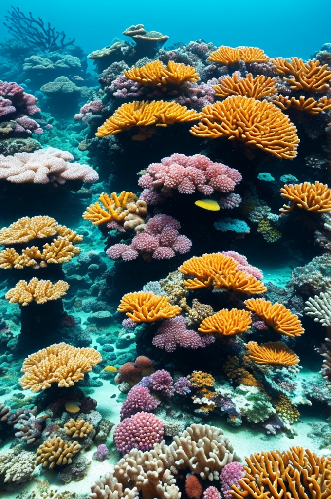 arafed coral reef with a variety of different types of corals, a picture by Dietmar Damerau, flickr, sumatraism, colorful coral reef, coral reef, tropical reef, coral sea bottom, vibrant corals, reefs, corals, elegant coral sea bottom, coral reefs, colorful coral, beautiful colorful corals, overgrown with colorful coral