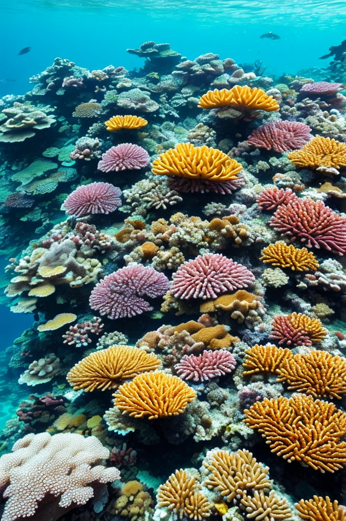 arafed coral reef with a variety of different types of corals, a picture by Dietmar Damerau, flickr, sumatraism, colorful coral reef, coral reef, tropical reef, coral sea bottom, vibrant corals, reefs, corals, elegant coral sea bottom, coral reefs, colorful coral, beautiful colorful corals, overgrown with colorful coral