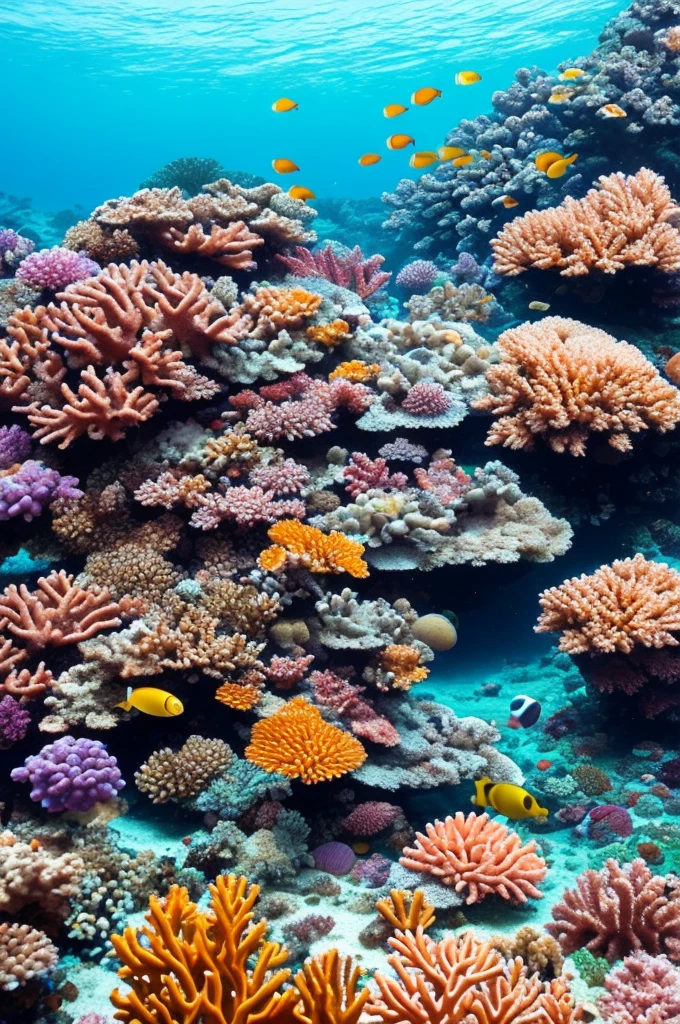 arafed coral reef with a variety of different types of corals, a picture by Dietmar Damerau, flickr, sumatraism, colorful coral reef, coral reef, tropical reef, coral sea bottom, vibrant corals, reefs, corals, elegant coral sea bottom, coral reefs, colorful coral, beautiful colorful corals, overgrown with colorful coral