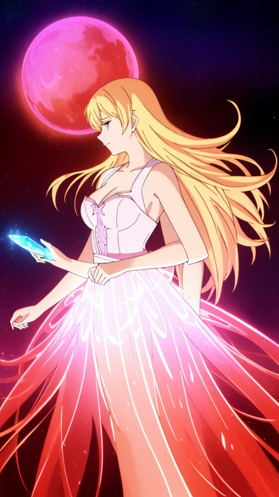 beautiful girl, puffy tiered ballgown, vibrant pastel colors,(20years old,madure female),(angry),closed mouth,white dress,cleavage,sleeveless,((glowing blonde long hair)), magical lights, sparkling magical liquid, inspired by Glen Keane, inspired by Lois van Baarle, disney art style, by Lois van Baarle, glowing aura around her, by Glen Keane, jen bartel, glowing lights! digital painting, flowing glowing hair, glowing flowing hair, beautiful digital illustration, fantasia background, whimsical, magical, fantasy, ((masterpiece, best quality)), intricate details, highly detailed, sharp focus, 8k resolution, sparkling detailed eyes, liquid watercolor,forest,night,(extra arms),(dynamic angle)