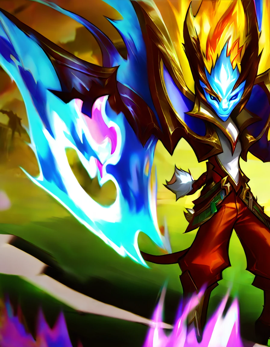 Steel Dragon Thresh Skin, better aesthetics, lolsplashart, standing alone, ****ung boy, containment, blue eyes, missiles, elsword, male focus, citys, pants, missilesduras, Ablaze, colored fur, , shoulder missilesduras, gem, Ablaze eyes, duck.