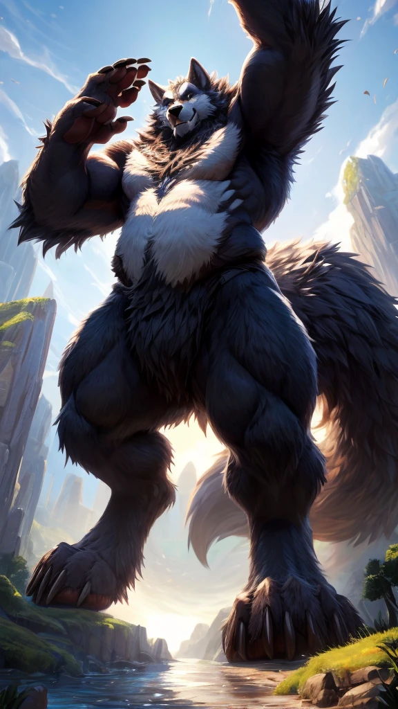 (by darkgem:1.4), masterpiece, best details, real life, depth of field, detailed background, (bright lighting:1.4), nude, solo, (anthro), genitals, with bushy pubic hair and armpit hair, snarling, growling, attitude, clear details, powerful, pleasure, self-pleasure, perfect hands, covered in fur, genital close up, fangs, tongue, paws, claws, tail, detailed nipples, ((anthro female triceratops skunk:1.4), sexy girl woman, monster girl, femme, hairy pussy, slim, muscular, exposed vagina, (breasts:1.2)), (musky, body odour:1.4)