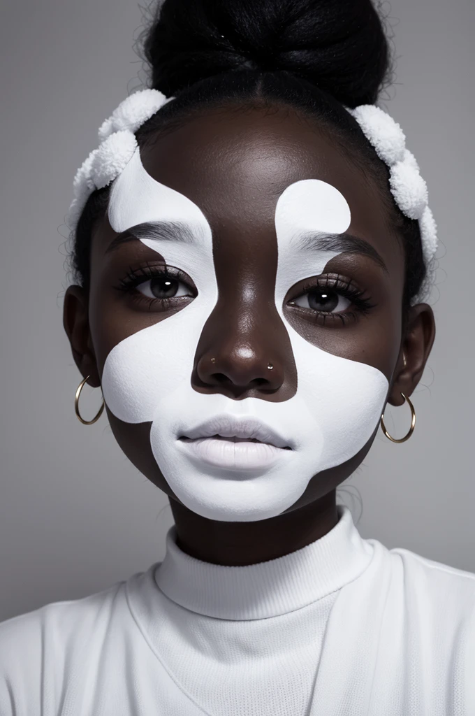 Black woman white face 