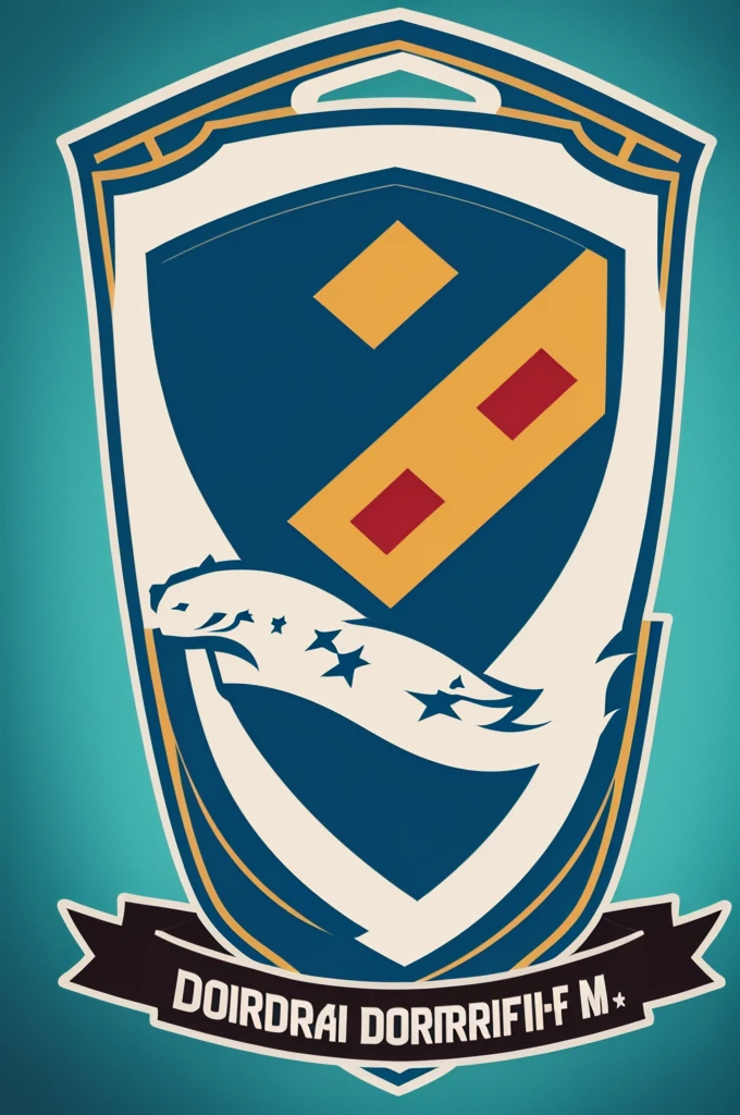 Make the shield of a team called Dorsmund FC written on the shield (It is inspired by the Borrusia Dormunt team)