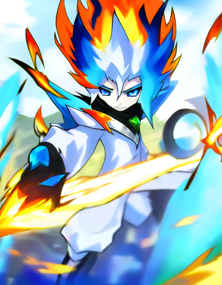 white human pele, better aesthetics, lolsplashart, standing alone, ****ung boy, containment, blue colored eyes, missiles, elsword, male focus, citys, pants, missilesduras, Ablaze, colored fur, , shoulder missilesduras, gem, Ablaze eyes, duck.