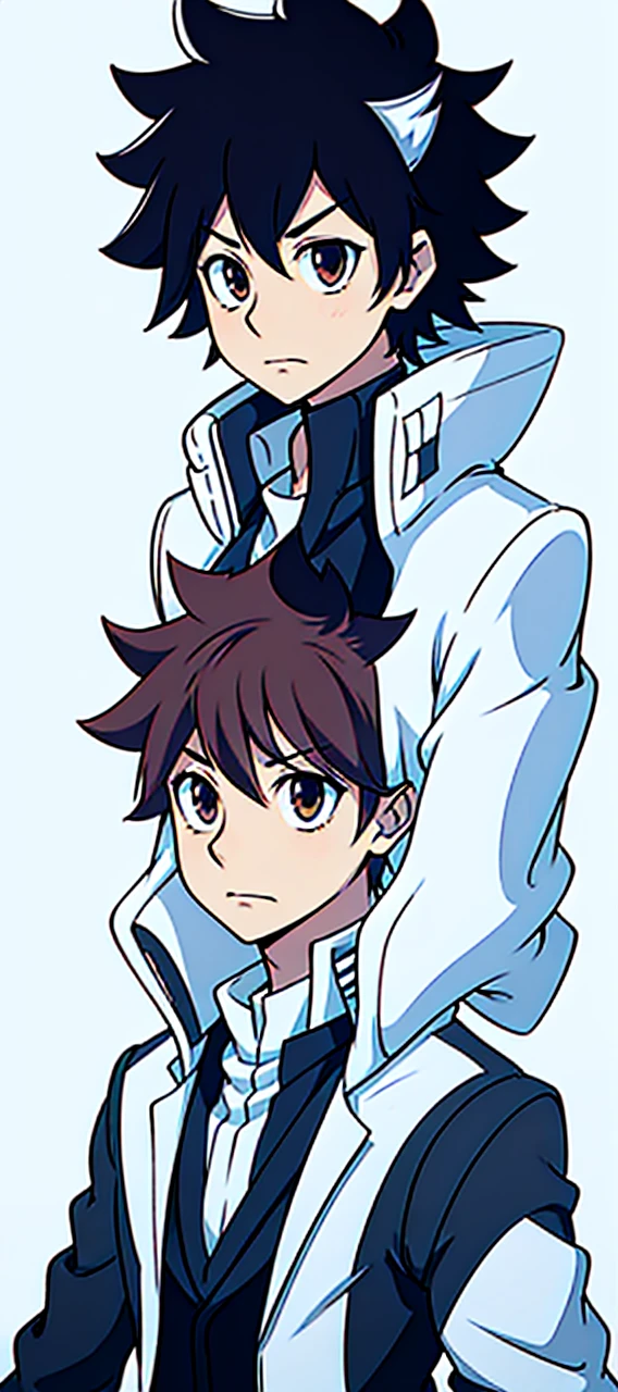 photo portrait, boy,porter un costume, Sawada tsuna,High quality,feu,illustration,Anime Art,Costard,seulement
