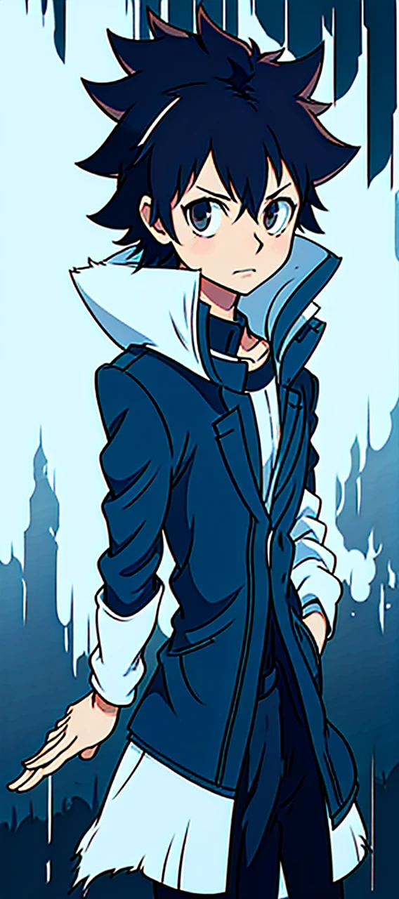photo portrait, boy,porter un costume, Sawada tsuna,High quality,feu,illustration,Anime Art,Costard,seulement