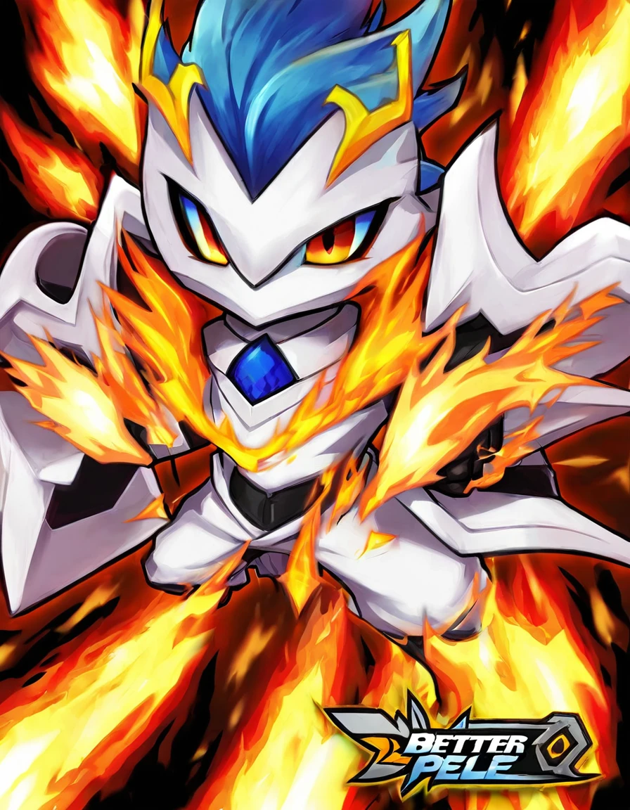 white human pele, better aesthetics, lolsplashart, standing alone, 1 young boy, containment, blue colored eyes, missiles, elsword, male focus, citys, pants, missilesduras, Ablaze, colored fur, , shoulder missilesduras, gem, Ablaze eyes, duck.