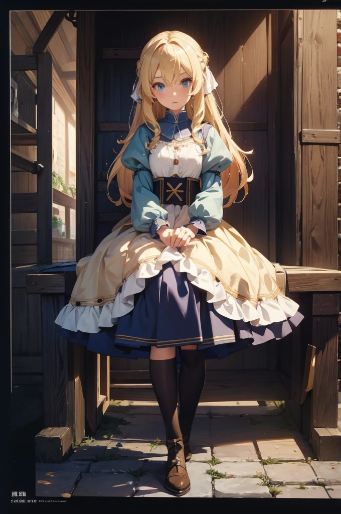 line-art, art book, design sheet, 8k, best quality, design, equipment design, geometry, fashion, 8k, ultra-detailed, fantasy villager girl, anime girl, blonde hair, peasant girl, thin girl