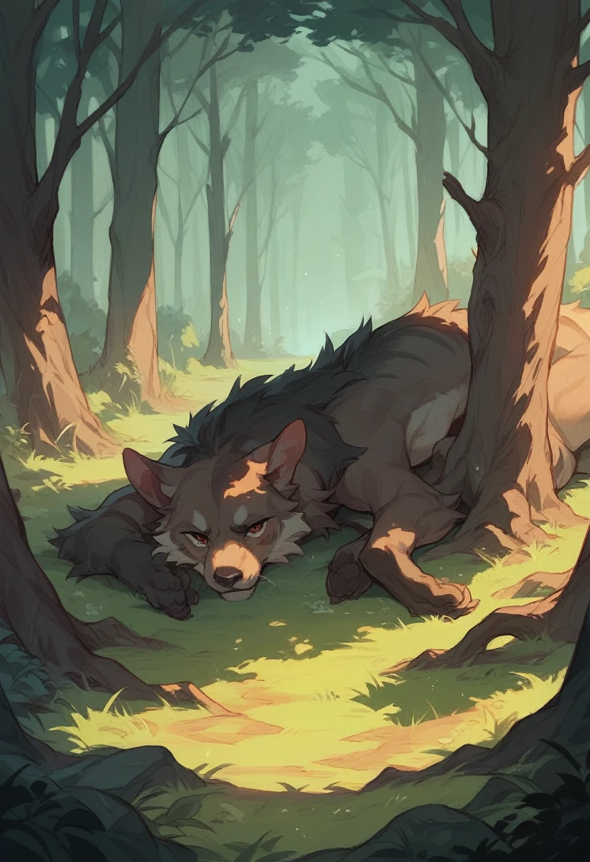 full, forest, red