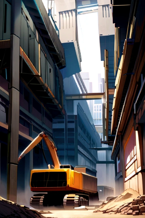 Technological excavation ,capable of carrying out constructions automatically,without the need to be controlled by a human being