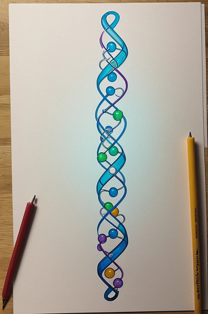 Draw a DNA molecule showing its parts