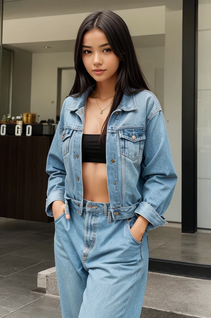 A girl has a lot of money