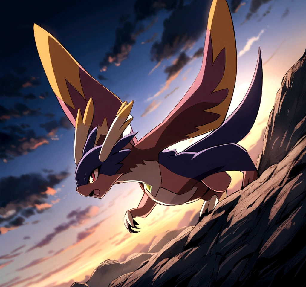 Noivern Pokemon flying in the air
