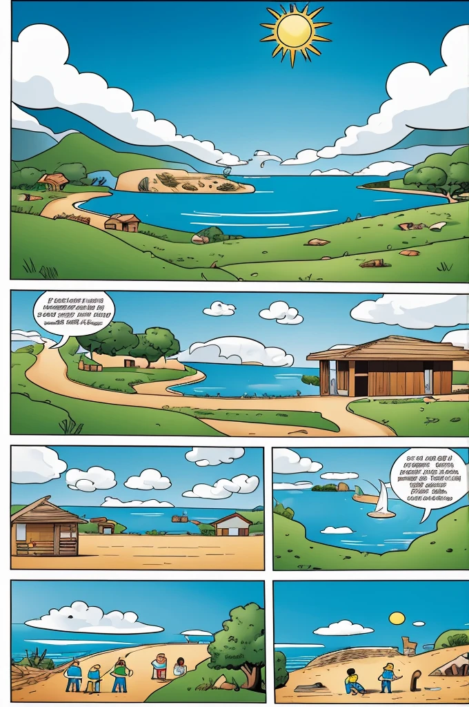A three-page comic in Spanish about caring for water