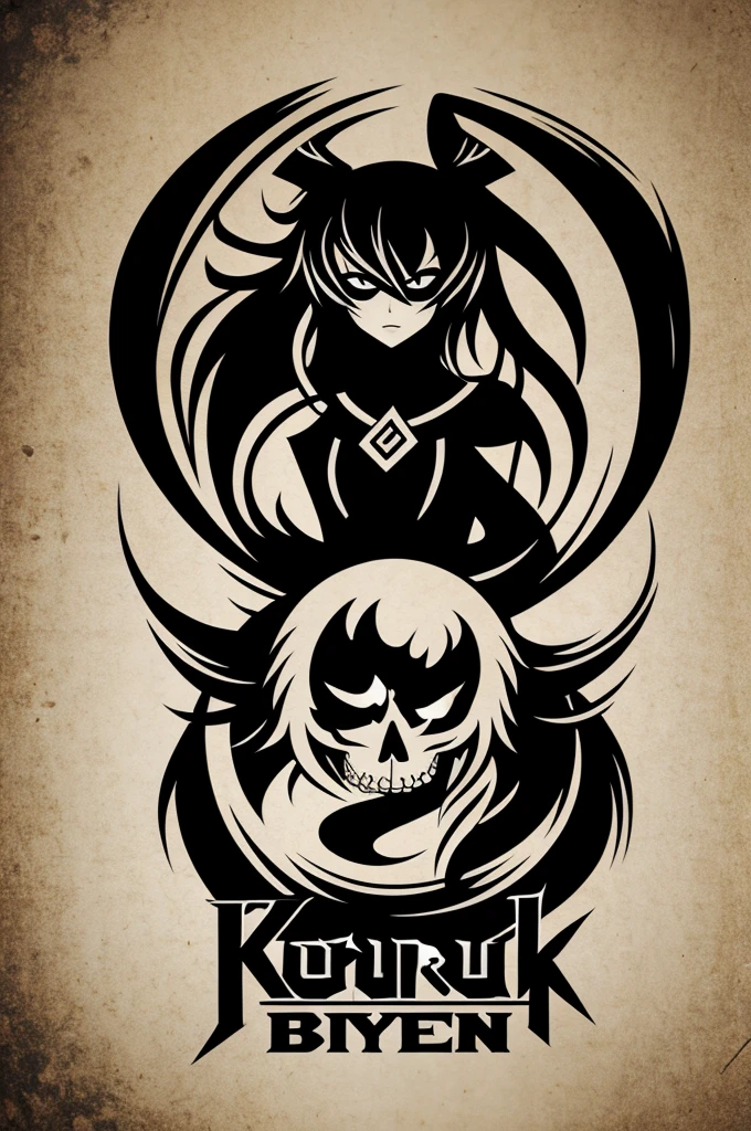 A Kuromi rock band style logo without lyrics