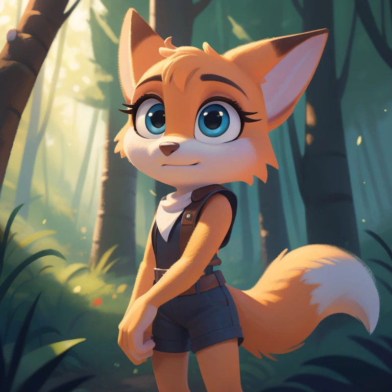 (by qupostuv35:0.8), (by siroc:0.8),
female, (Detailed face), [(thin:1.1) : small  : (fox):4], (Detailed face), (more details, detailed background:1.1), lush eyelashes, tail, in the dark forest