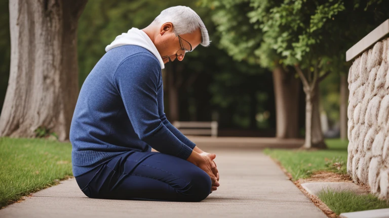 A man praying with great faith