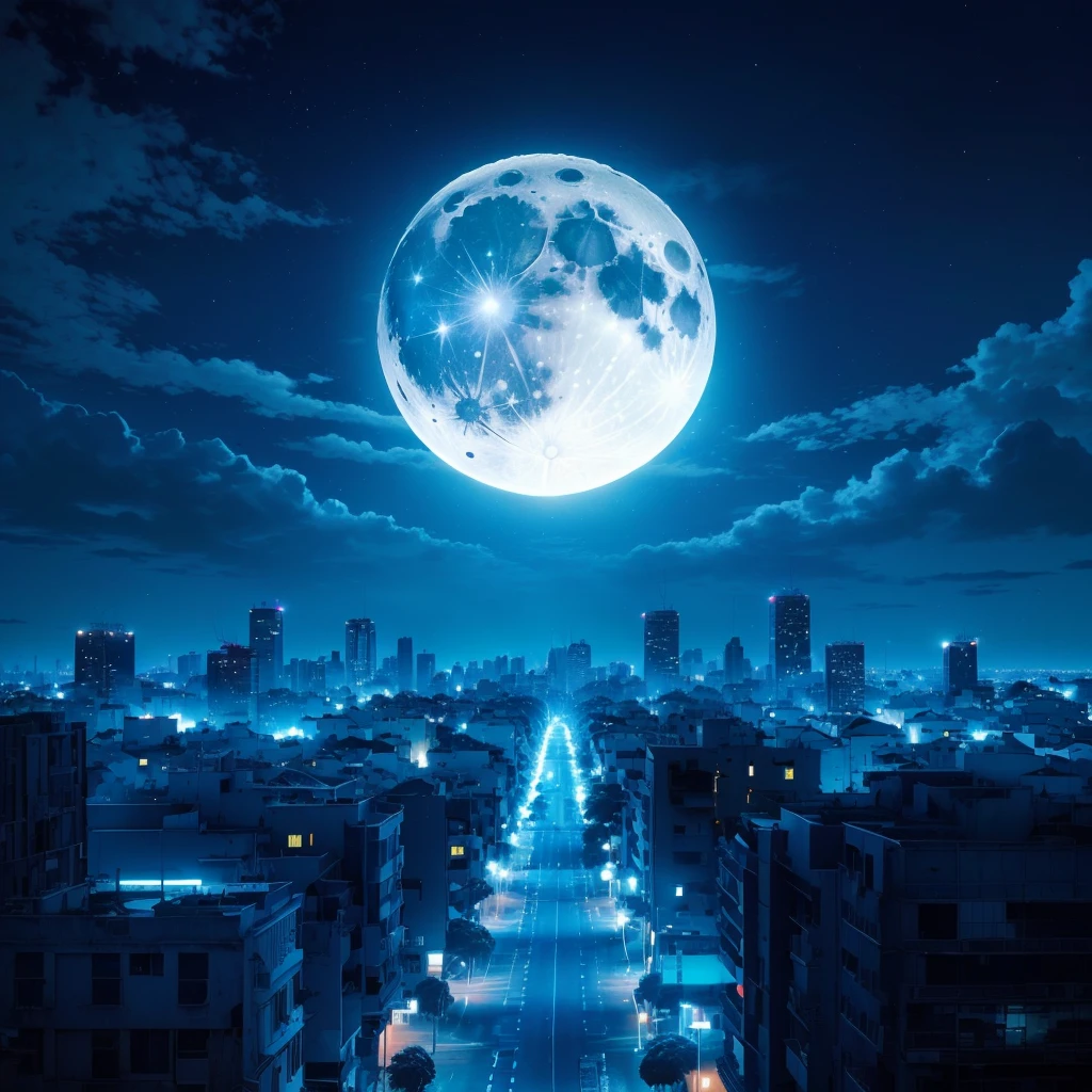 cidade noturnascape with full moon and city lights, rua da cidade na lua, a lua é grande e na cidade, cidade noturna in the background, cidade noturna on the background, fundo da cidade à noite, paisagem de lua de rua, noite - fundo da cidade, cidade noturna, cidade noturna background, cidade na lua, rua movimentada lunar, cidade noturnascape, papel de parede incrível