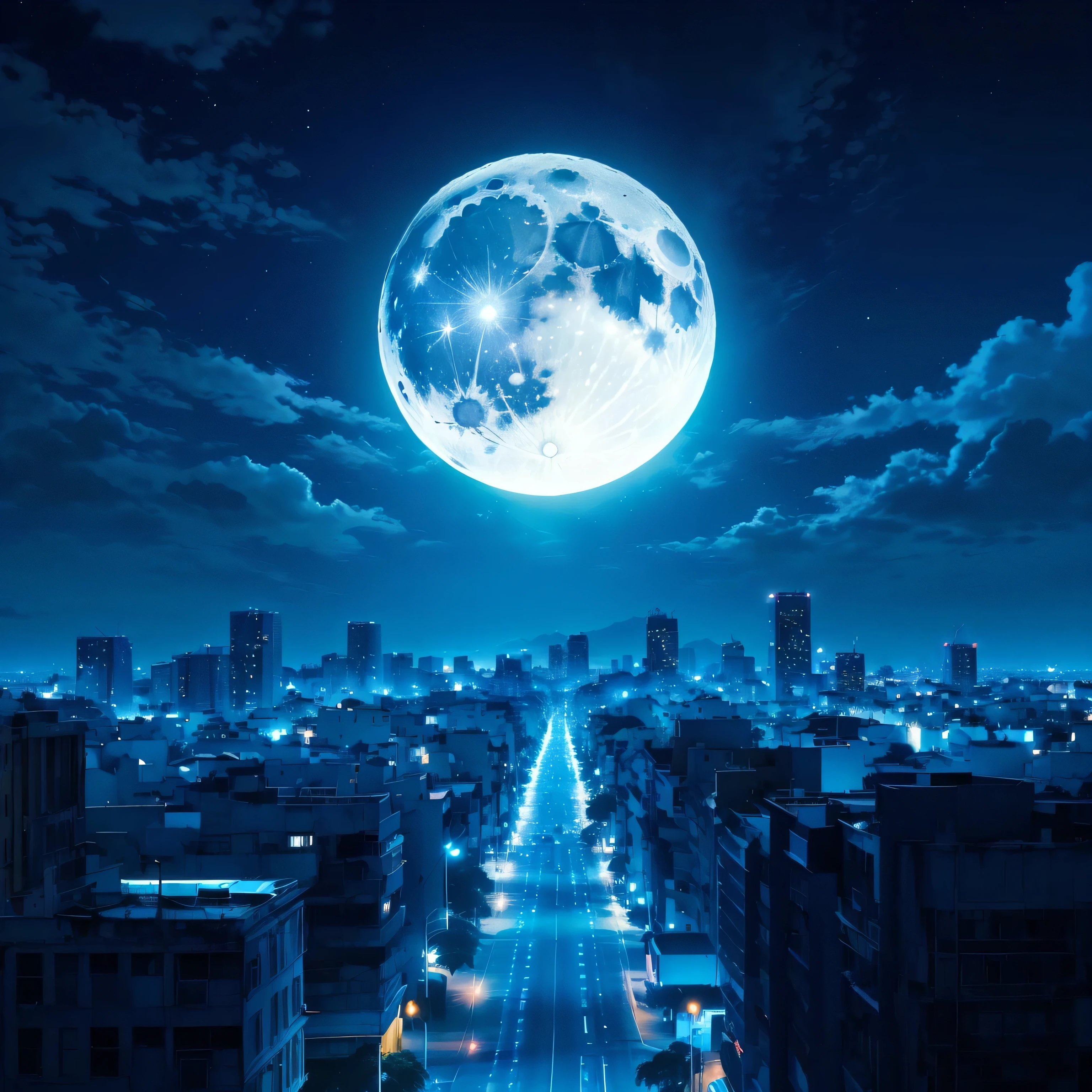 cidade noturnascape with full moon and city lights, rua da cidade na lua, a lua é grande e na cidade, cidade noturna in the background, cidade noturna on the background, fundo da cidade à noite, paisagem de lua de rua, noite - fundo da cidade, cidade noturna, cidade noturna background, cidade na lua, rua movimentada lunar, cidade noturnascape, papel de parede incrível