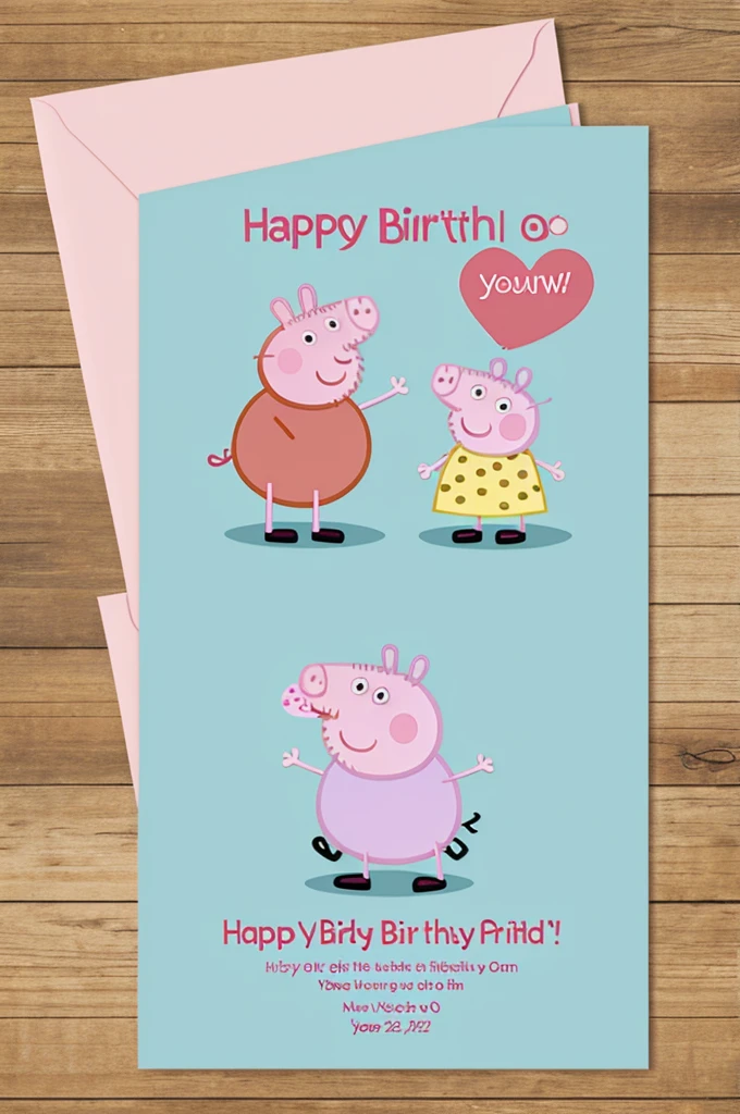 peppa pig birthday invitation