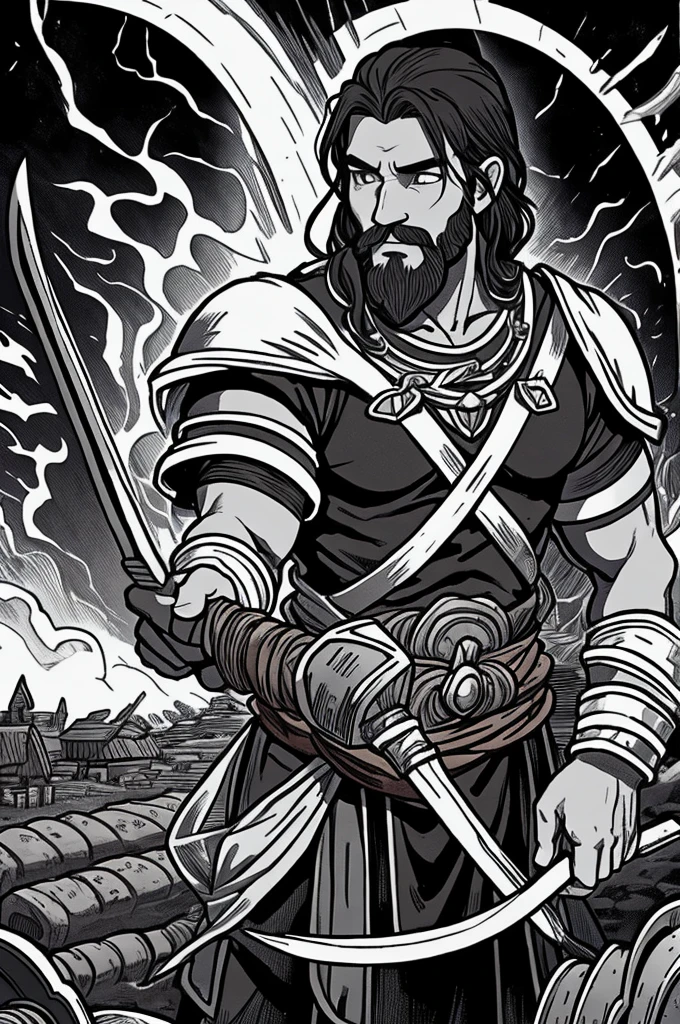 Ògún - blacksmith god, lord of metals and god of war agriculture and technology. black and white fuck