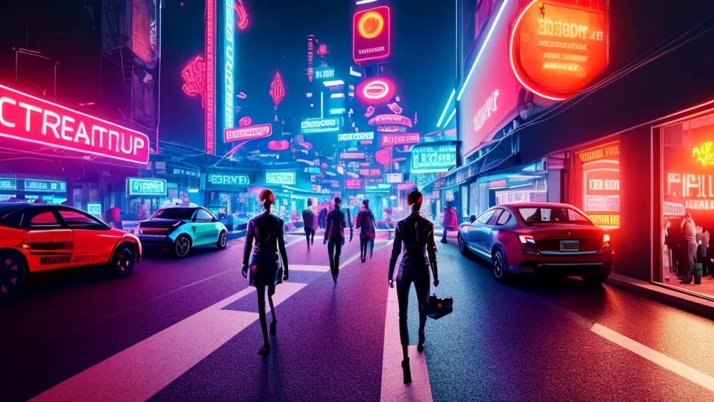a beautiful girl walking in the streets of a futuristic city in 2077, closer look, neon lights, flying vehicles in the background, highly detailed, photorealistic, 8k, award winning, cinematic lighting, intricate architecture, glowing neon signs, holographic displays, floating transportation, dynamic crowd, stunning cyberpunk atmosphere, rich colors, dramatic shadows, advanced technology