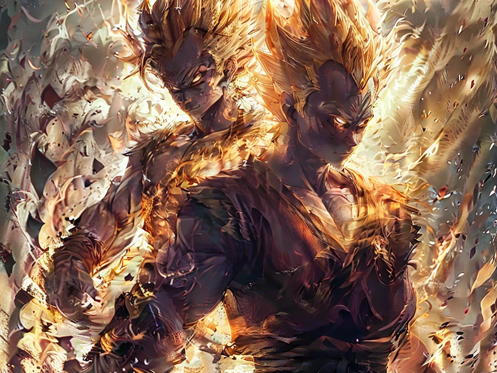 (masterpiece, best details), mythical creature, sun wukong, golden hair, wear golden circlet with 2 long feathers, holding staff resting on his shoulder, chinese calligraphy themed
make background brighter
enhance clouds in background, give it a heavenly and epic feel
monkey king is the centre piece
monkey king wears armour
remove the dragon that the monkey king is sitting on and replace it with clouds
monkey king has white and grey fur like a snow monkey
monkey king looks wise
monkey king wears a gold head dress with two long goldenfeathers the length of his body
monkey king is holding into a golden jingu bang
monkey king is radiant
