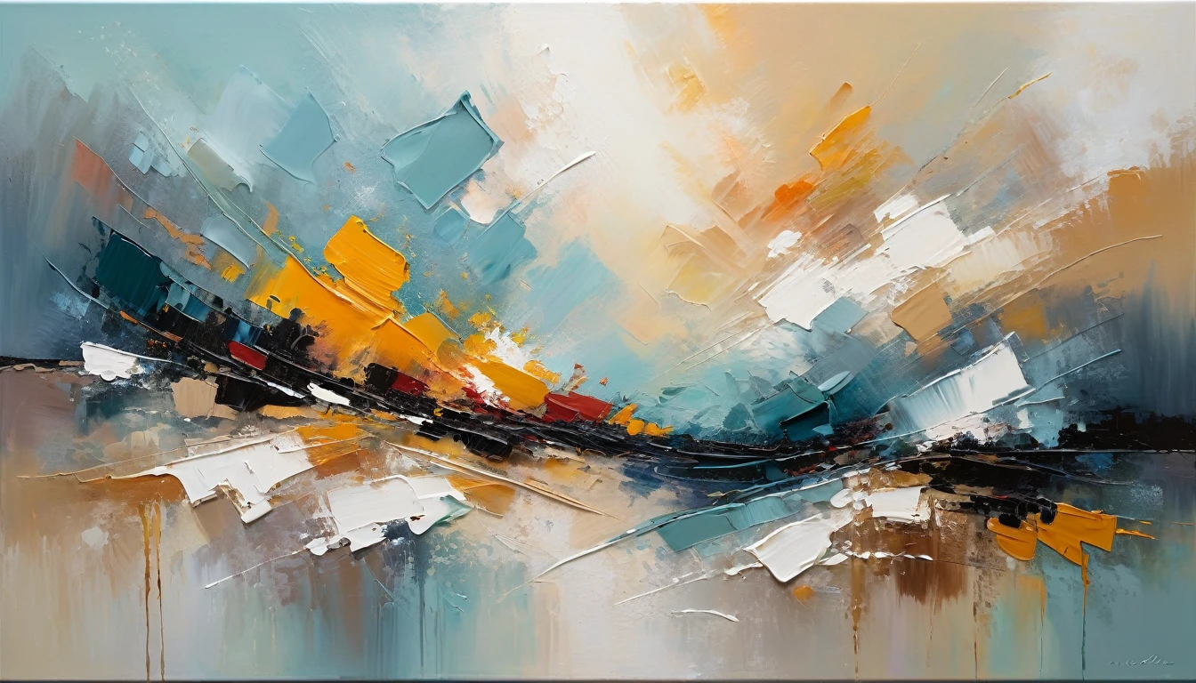 Create a plain canvas, evocative background using the expressive and textured brushstrokes abstract Use a muted color palette with subtle variations in tone to create depth and visual interest. Focus on the tactile quality of the oil paint, incorporating gentle gradients and soft transitions between colors. Allow the brushstrokes to remain visible, adding a sense of raw emotion and intimacy to the background.